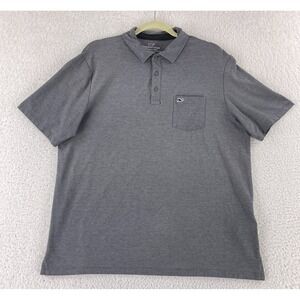 Vineyard Vines Gray Edgartown Golf Polo Shirt Mens Short Sleeve Casual Size L